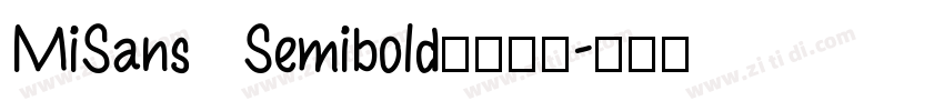 MiSans Semibold小米公司字体转换